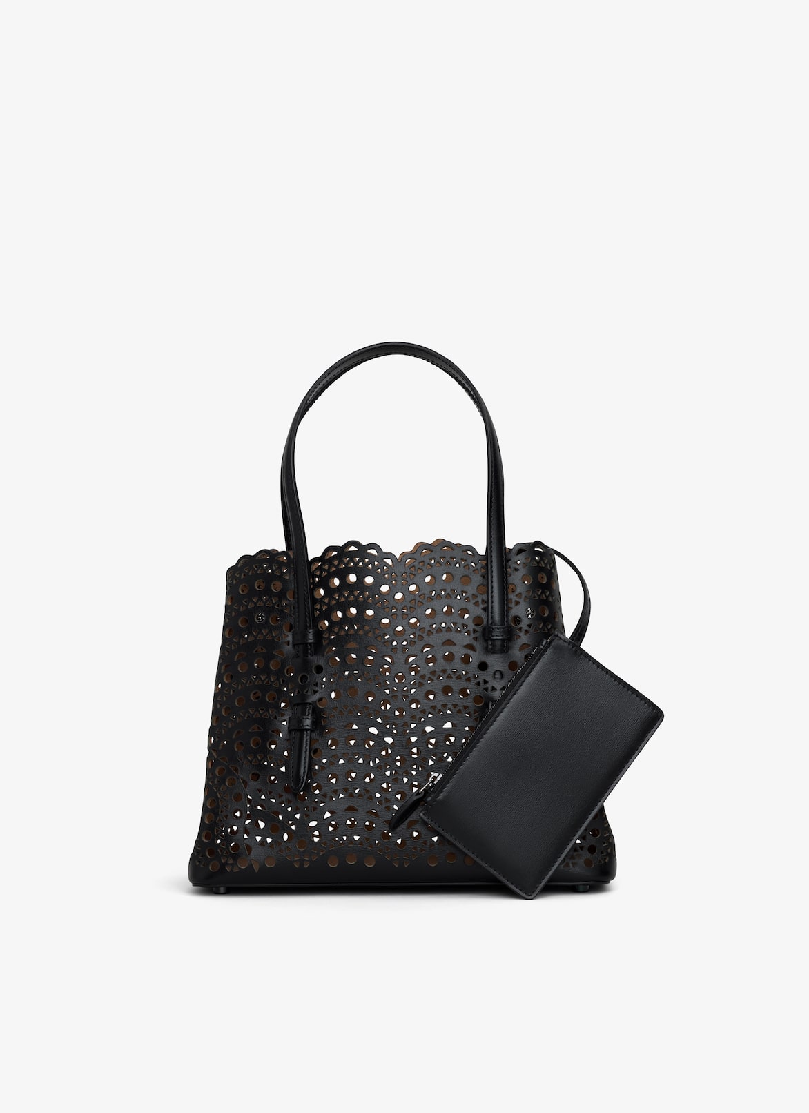 MINA 20 BAG IN VIENNE WAVE CALFSKIN ALAÏA BLACK MINA 20 BAG IN VIENNE WAVE CALFSKIN